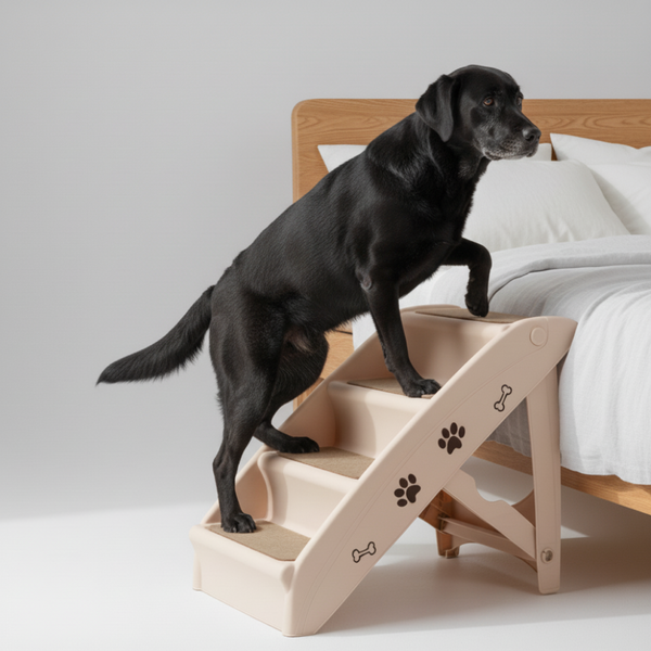 Skatrs 4 Step Easy Access Pet Stairs for Dogs & Cats