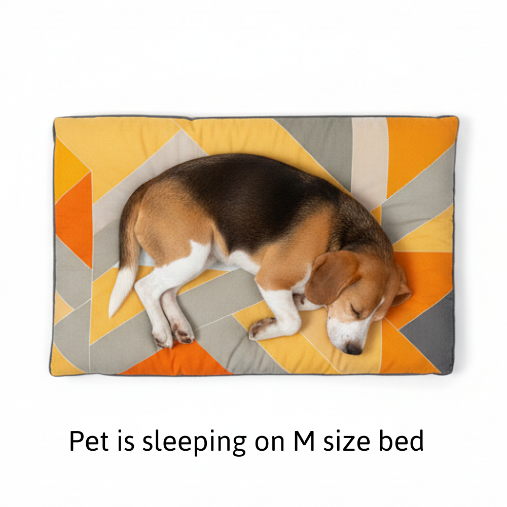 Skatrs Sunshine Snuggle Flat Bed for Dogs & Cats (Yellow) Both-Bedding, Mats & Travel Supplies Skatrs