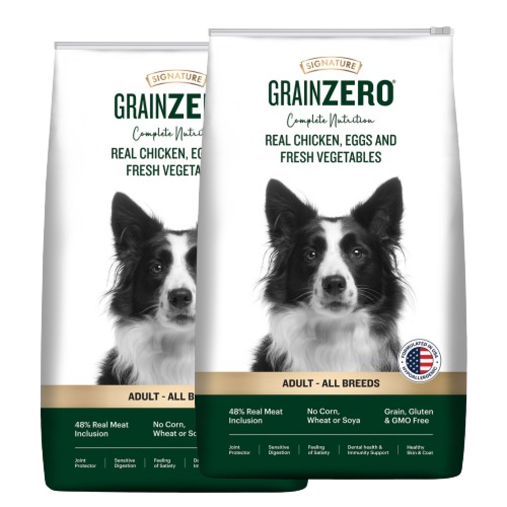 Signature Grain Zero Real Chicken, Egg and Vegetables Adult Dog Dry Food