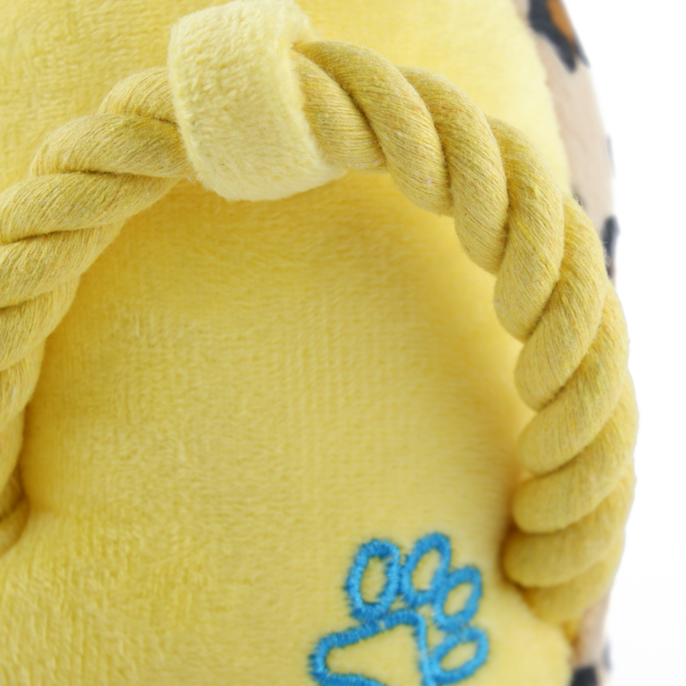 Pet Vogue Sandal Shaped Yellow Plush Toy for Dogs | For Soft Chewers