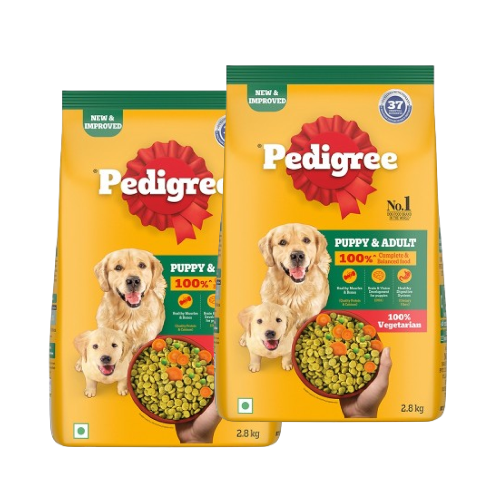 Pedigree 100% Vegetarian Dog Dry Food for Puppy and Adult Dogs