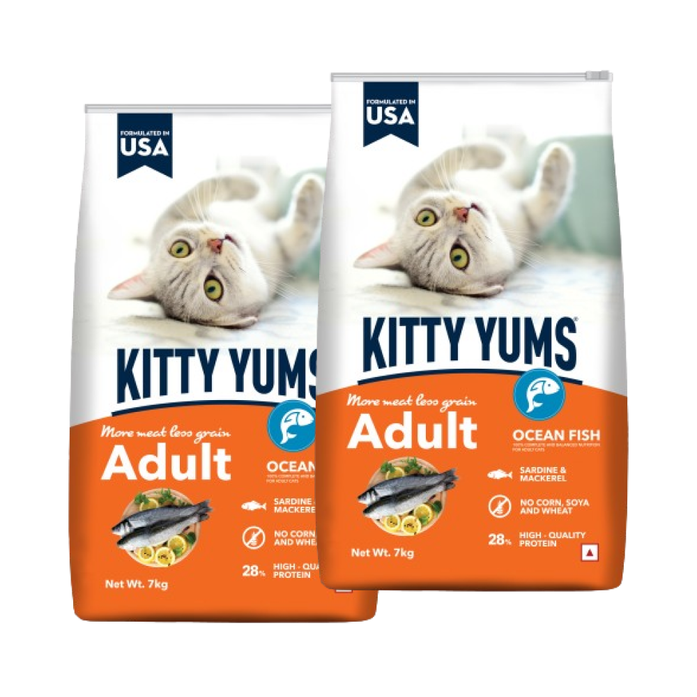 Kitty Yums Ocean Fish Adult (1+ years) Cat Dry Food Cats- Dry food Kitty Yums 14kg (2x7kg)