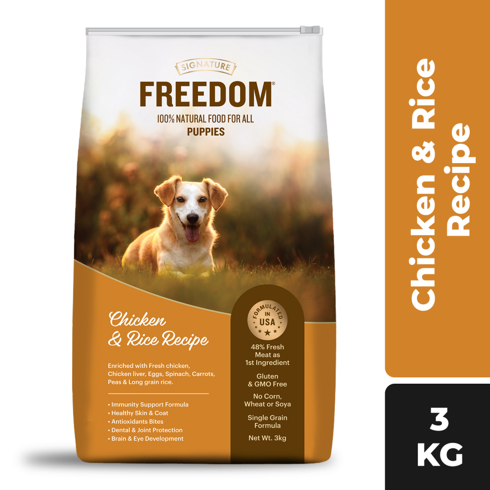 Signature Freedom Chicken and Rice Recipe Puppy Dog Dry Food