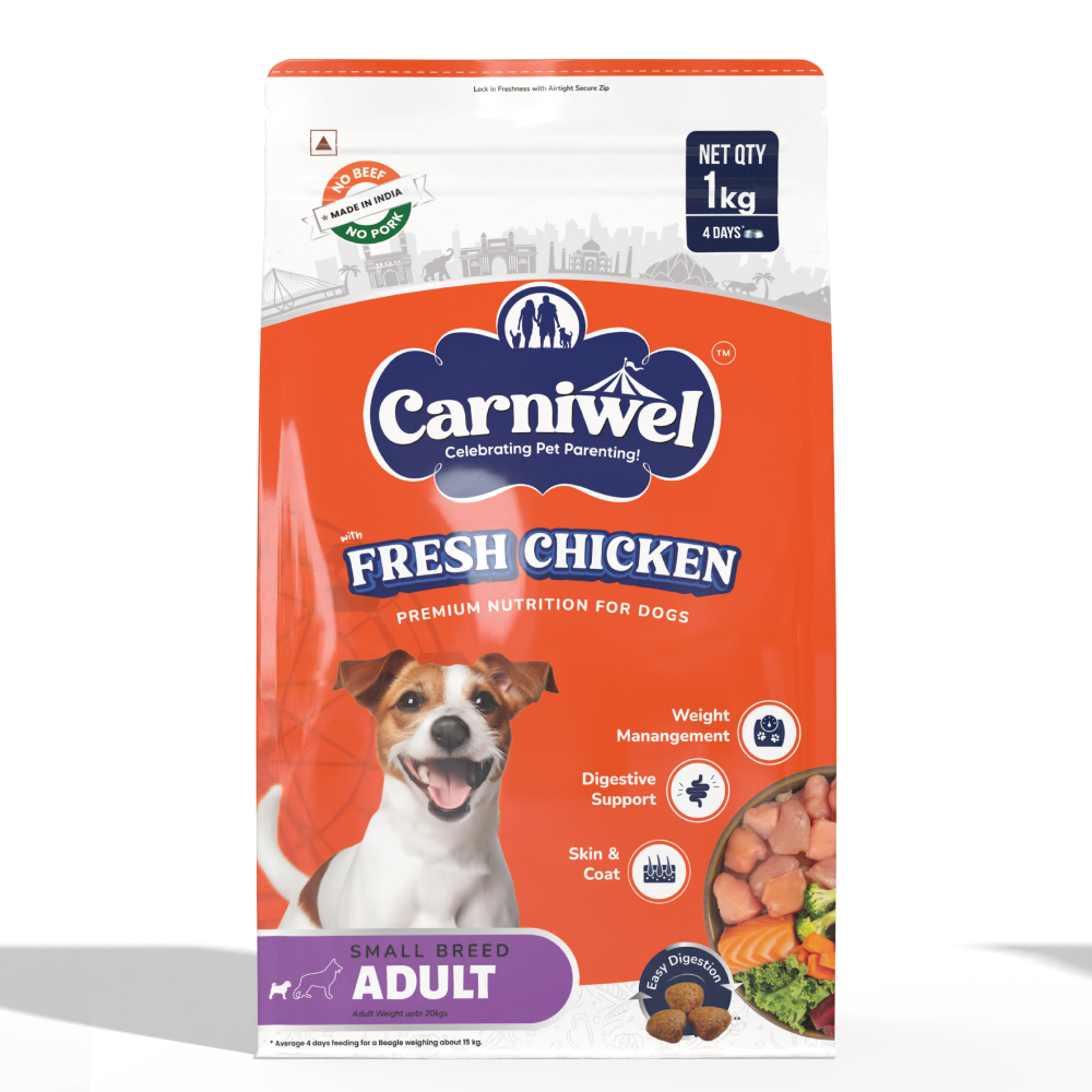 Carniwel Fresh Chicken Kibble Small Breed Adult Dog Dry Food Dogs- Dry Food Carniwel 1kg