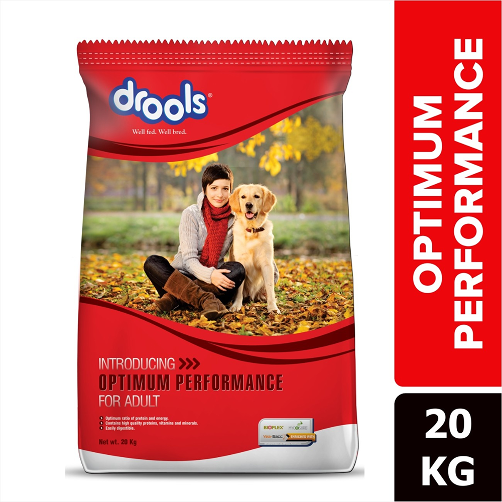 Drools Optimum Performance Adult Dog Dry Food Dogs- Dry Food Drools 20kg