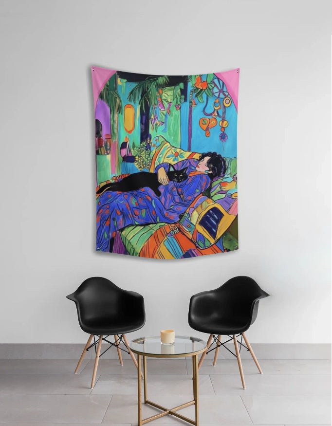 EverythingBoho Cat Mom Wall Art Tapestry Wall Art Pet Parent-Gifting & Merch EverythingBoho Dropship 30x40in