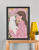 EverythingBoho Cat Mom Wall Art (Black) Pet Parent-Gifting & Merch EverythingBoho Dropship A4 framed