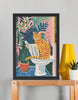 EverythingBoho The News Hungry Cat Wall Art (Black) Pet Parent-Gifting & Merch EverythingBoho Dropship A3