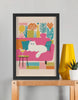 EverythingBoho The Cool Persian Cat Wall Art (Black) Pet Parent-Gifting & Merch EverythingBoho Dropship A4