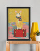 EverythingBoho The Solo Traveller Cat Wall Art (Black) Pet Parent-Gifting & Merch EverythingBoho Dropship A4