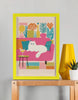 EverythingBoho The Cool Persian Cat Wall Art (Yellow) Pet Parent-Gifting & Merch EverythingBoho Dropship A4