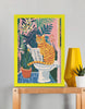 EverythingBoho The News Hungry Cat Wall Art (Yellow) Pet Parent-Gifting & Merch EverythingBoho Dropship A3