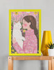 EverythingBoho Cat Mom Wall Art (Yellow) Pet Parent-Gifting & Merch EverythingBoho Dropship A4 framed