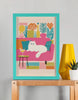 EverythingBoho The Cool Persian Cat Wall Art (Bottle Green) Pet Parent-Gifting & Merch EverythingBoho Dropship A4