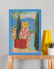 EverythingBoho Cat The Traveller Framed Poster (Royal Blue) Pet Parent-Gifting & Merch EverythingBoho Dropship A3 Framed