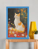 EverythingBoho The Farsighted Cat Wall Art (Royal Blue) Pet Parent-Gifting & Merch EverythingBoho Dropship A4