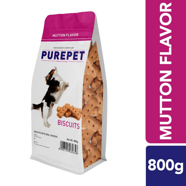 Buy Purepet Mutton Flavour Real Chicken Biscuit Dog Treats Pouch