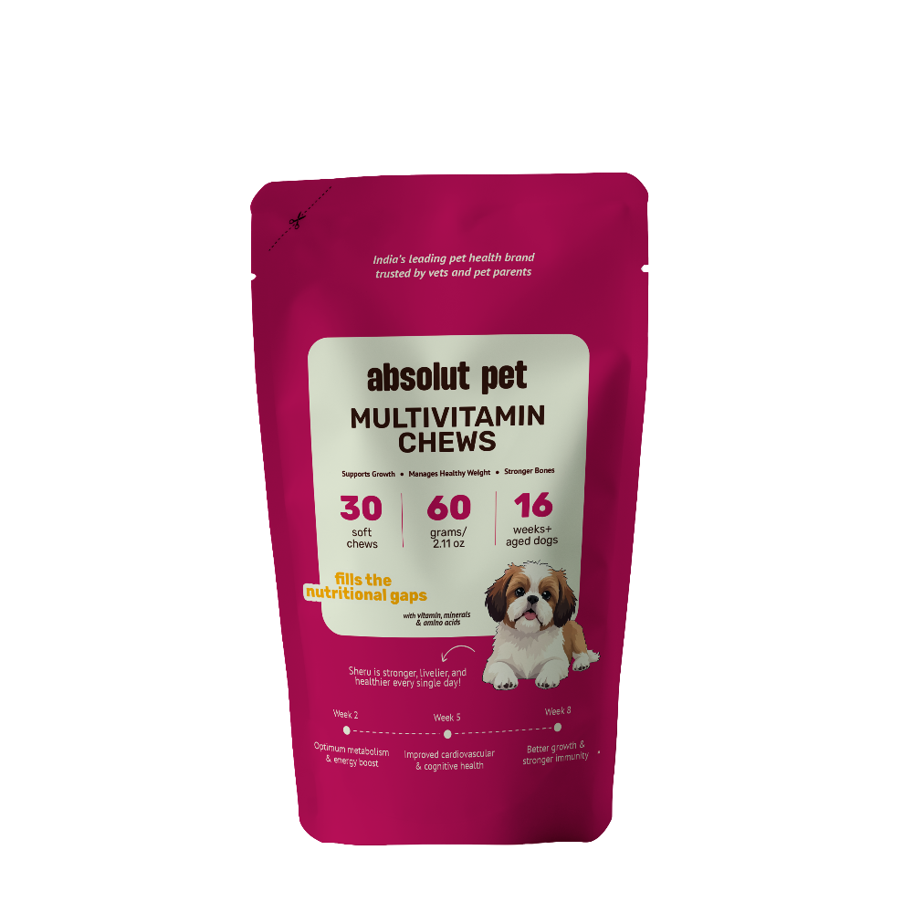 Absolut Pet 12 in 1 Multivitamins Bone & Muscle Chews Dogs Treat Dog Treats + Others Absolut Pet 30pcs