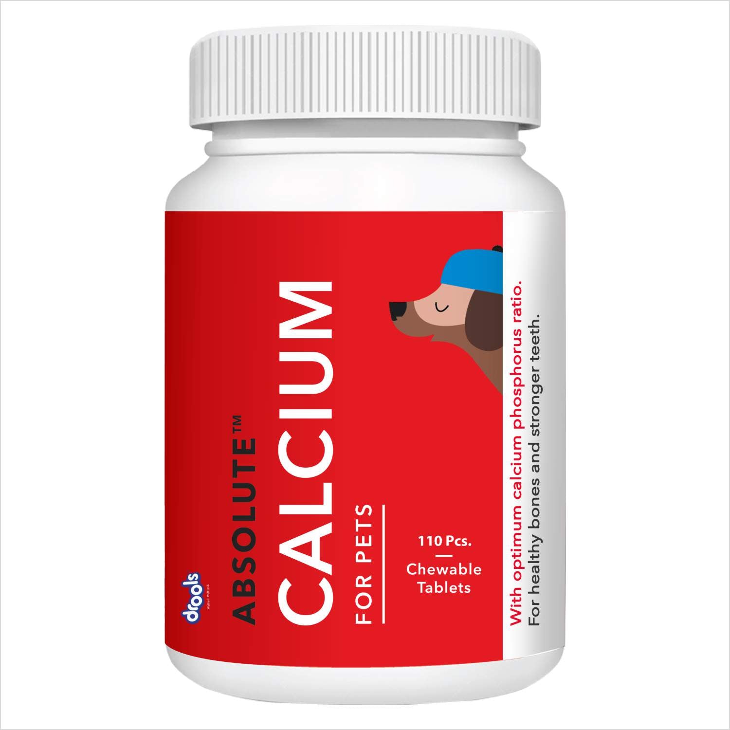 Drools Absolute Calcium Dog Supplement Tablets Dogs-Health & Wellness Drools