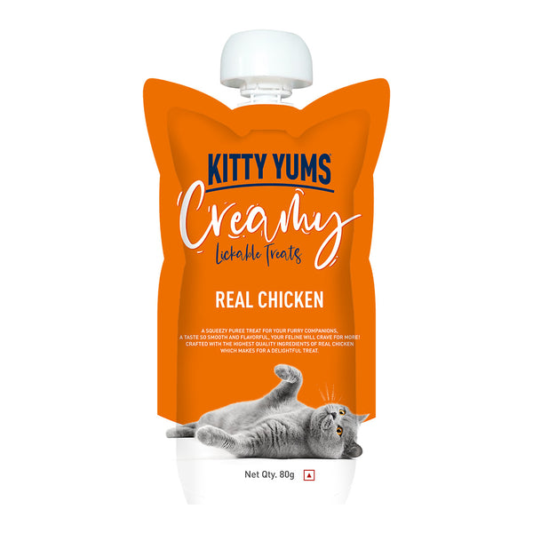Kitty Yums Lickable Real Chicken Creamy Cat Treat