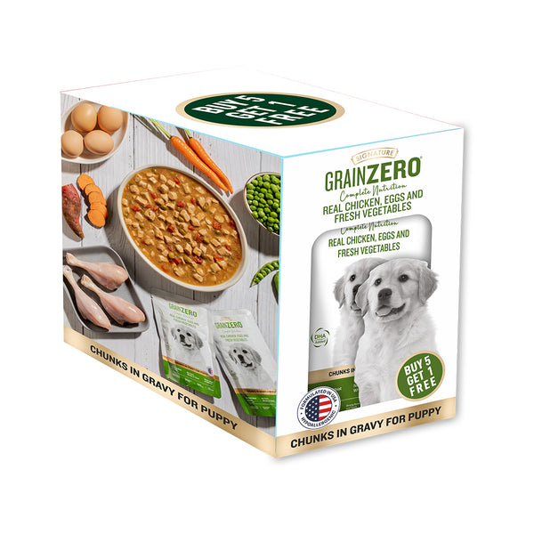 Signature Grain Zero Real Chicken Chunks Gravy Puppy Dog Wet Food