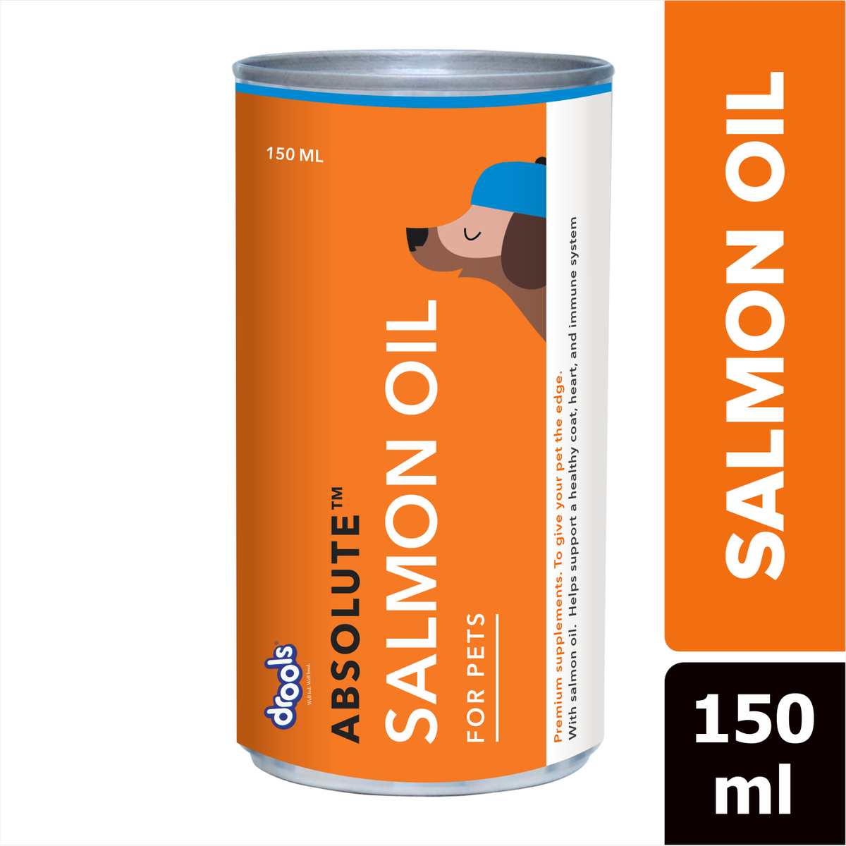Drools Absolute Salmon Oil Syrup Supplement for Dogs Dogs-Health & Wellness Drools 150mL