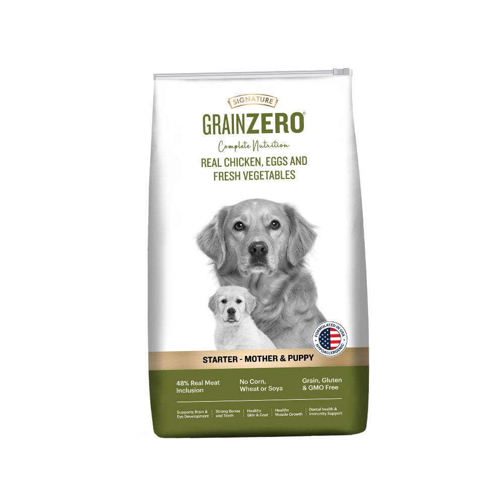 Signature Grain Zero Real Chicken, Egg and Vegetables Puppy Dog Dry Food Dogs- Dry Food Signature