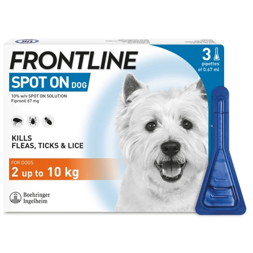 Boehringer Ingelheim Frontline Plus Tick & Flea Spot On for Dogs (2kg to 10kg)