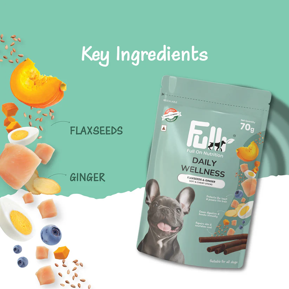 Fullr Daily Wellness Soft and Chewy Stick Treats Dog Treats + Others Fullr