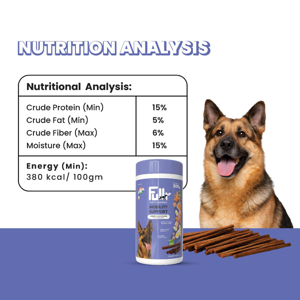 Fullr Mobility Support Turmeric & Glucosamine Soft & Chewy Dog Treats
