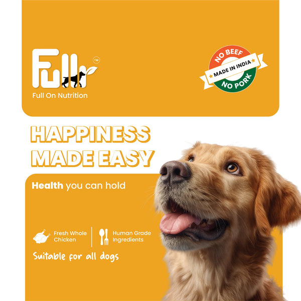 Fullr Skin & Coat Dog Treats Flaxseed & Spirulina Soft & Chewy Sticks for Dogs