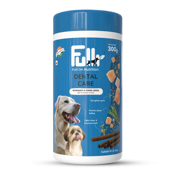 Fullr Dental Care Dog Treats Rosemary & Fennel Soft & Chewy Sticks for Dogs