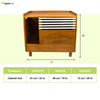 FurryLiving Lulu Litter Cabinet for Cats (Honey) Cats-Furniture FurryLiving Dropship
