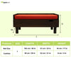 FurryLiving Hibachi Bed with Storage for Dogs (Dark Brown/Red Cushion) Both-Furniture FurryLiving Dropship