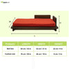 FurryLiving Barkly Bed with Cushion for Dogs (Dark Brown/Red Cushion) Dogs-Furniture FurryLiving Dropship
