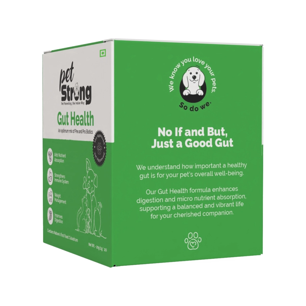 PetStrong Probiotic and Prebiotic Gut Health Supplement Sachet for Dogs and Cats Dogs-Health & Wellness PetStrong