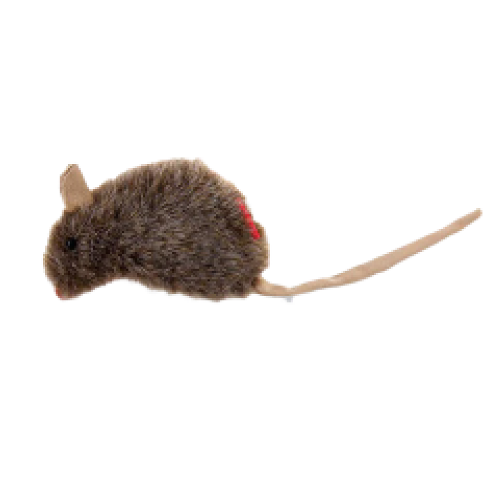 GiGwi Mouse Refillable Catnip with 3 Catnip Teabags in Ziplock Bag Toy for Cats (Brown) Cats-Toys GiGwi