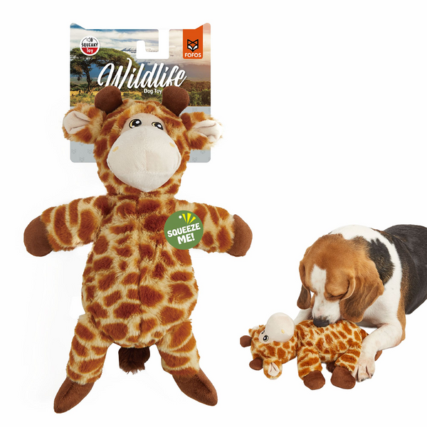 Barkbutler x Fofos Wildlife Giraffe Plush Toy for Dogs