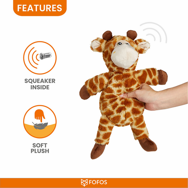 Barkbutler x Fofos Wildlife Giraffe Plush Toy for Dogs