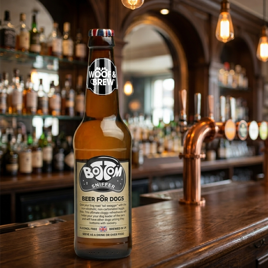 Woof & Brew Bottom Sniffer Non Alcoholic Chicken & Malt Original Beer for Dogs Dog Treats + Others Woof & Brew 330mL
