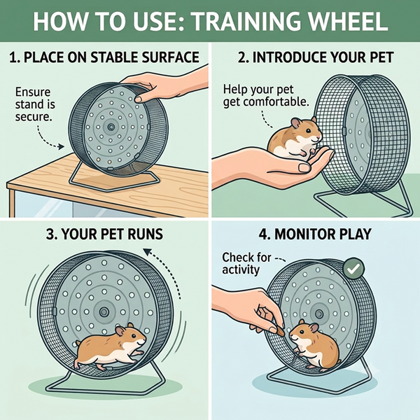 M Pets Training Wheel For Hamsters (Grey)