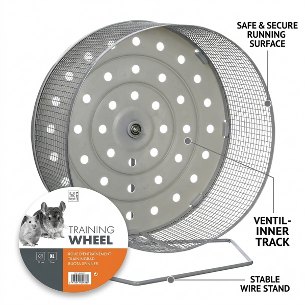 M Pets Training Wheel For Hamsters (Grey)