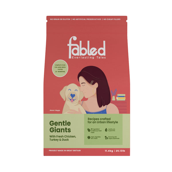 Fabled Gentle Giants Fresh Chicken Turkey and Duck Large Breed Puppy Dry Food