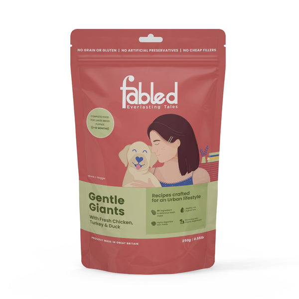 Fabled Gentle Giants Fresh Chicken Turkey and Duck Large Breed Puppy Dry Food
