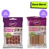 Gnawlers Puppy Snack Strip Chicken and Twist Stick Lamb Flavoured Dog Treats Combo Dog Treats + Others Gnawlers 2x80g (11pcs)