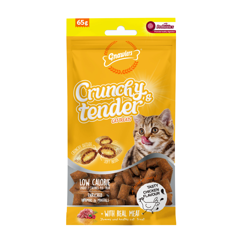 Gnawlers Crunchy Chicken Tender Cat Treats Cats-Treats & Others Gnawlers 65g