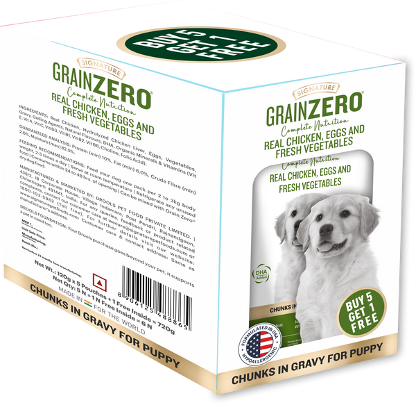 Signature Grain Zero Real Chicken Chunks Gravy Puppy Dog Wet Food