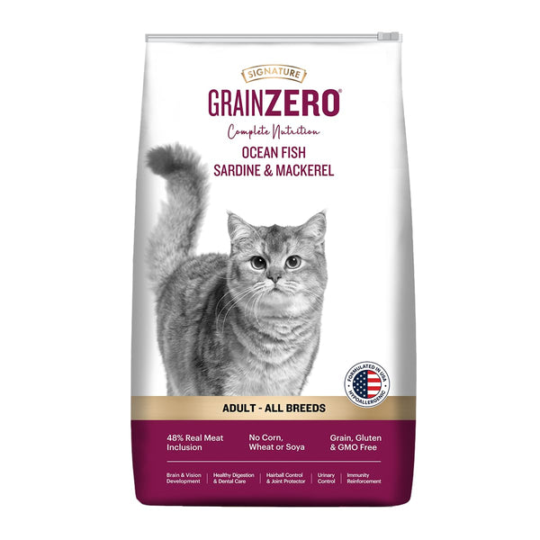 Signature Grain Zero Ocean Fish, Sardine and Mackerel Adult Cat Dry Food
