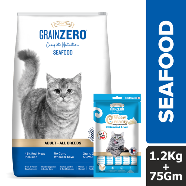 Signature Grain Zero Seafood Adult Cat Dry Food For All Breed