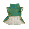 Pawsindia Traditional Royal Brocade Dress for Dogs (Aqua Green) Dogs-Clothing & Accessories Pawsindia Dropship